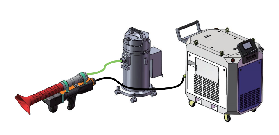 Лазерная чистящая машина для промышленных поверхностей