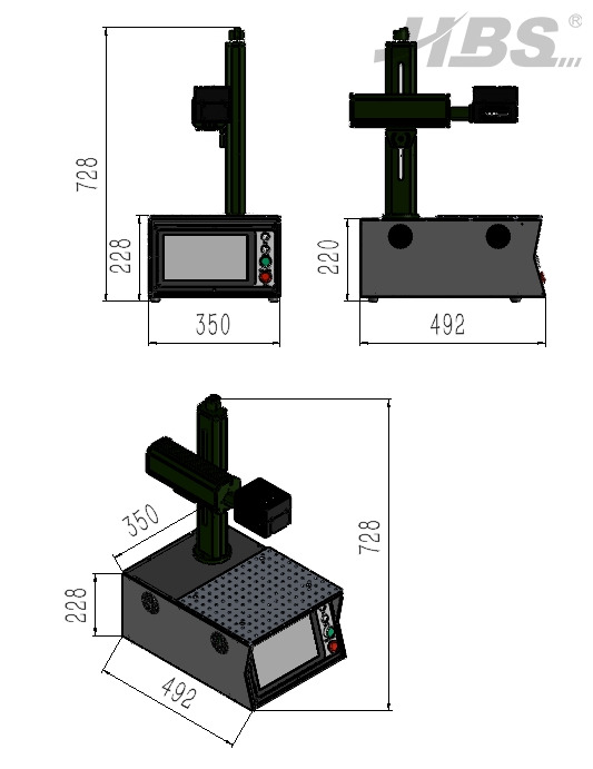 Новая презентационная скамья Top Compact Economic Laser Marking Machine HBS-GQ-20 NEW